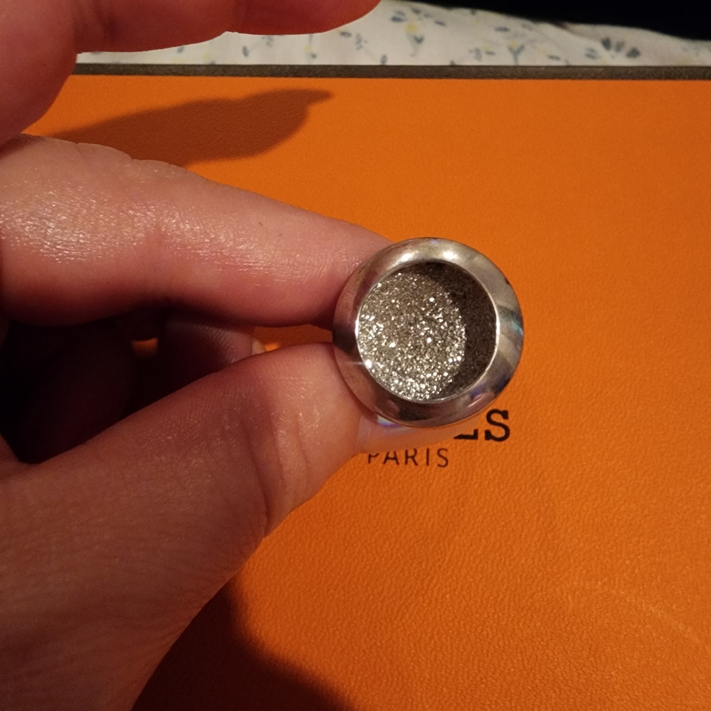 Silver Ring With Interesting Texture - image 2